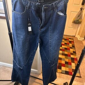 Fashion Nova Women’s Deep Blue straight leg Jeans